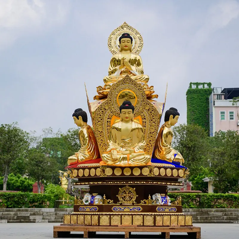 360 cm reine Kupfer-Prajnaparamita-Buddha-Avalokitesvara-Statue