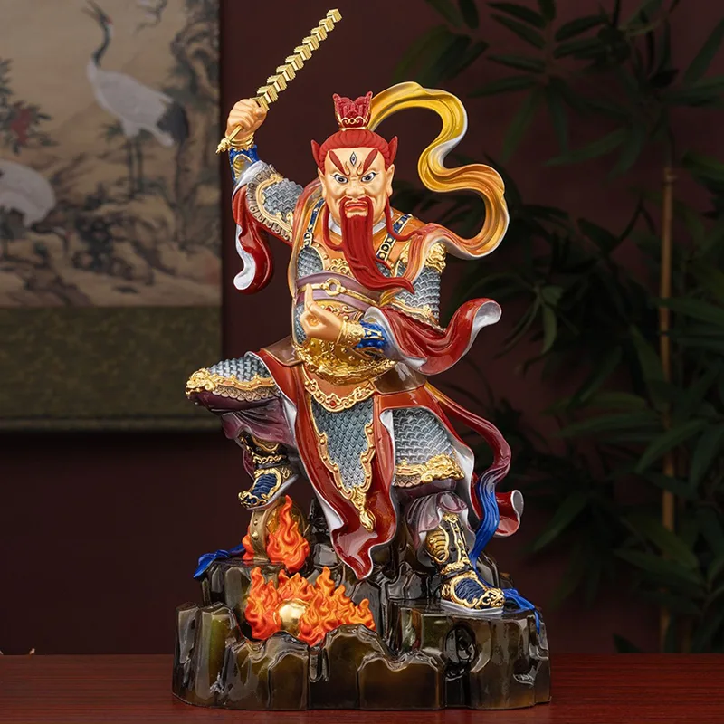 Messingstatue des taoistischen Wächters Wang Lingguan