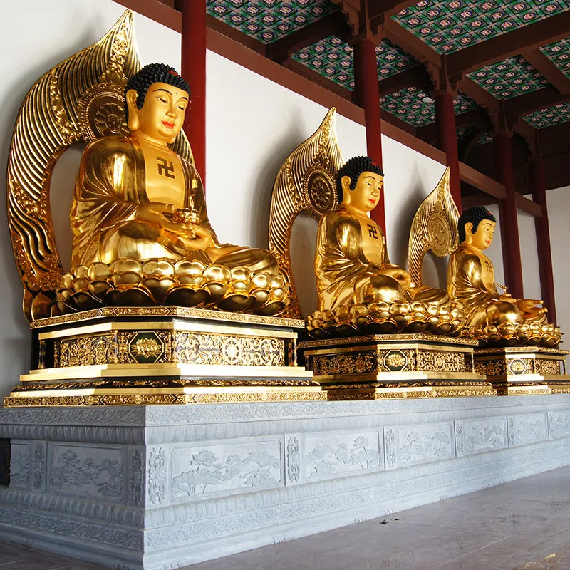 Vergoldete 6,6 Meter hohe Buddha-Statue aus Bronze