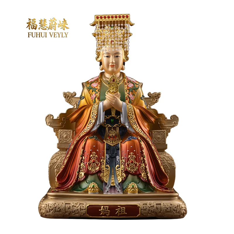 Bronzene Mazu-Statue für Tempel und Zuhause