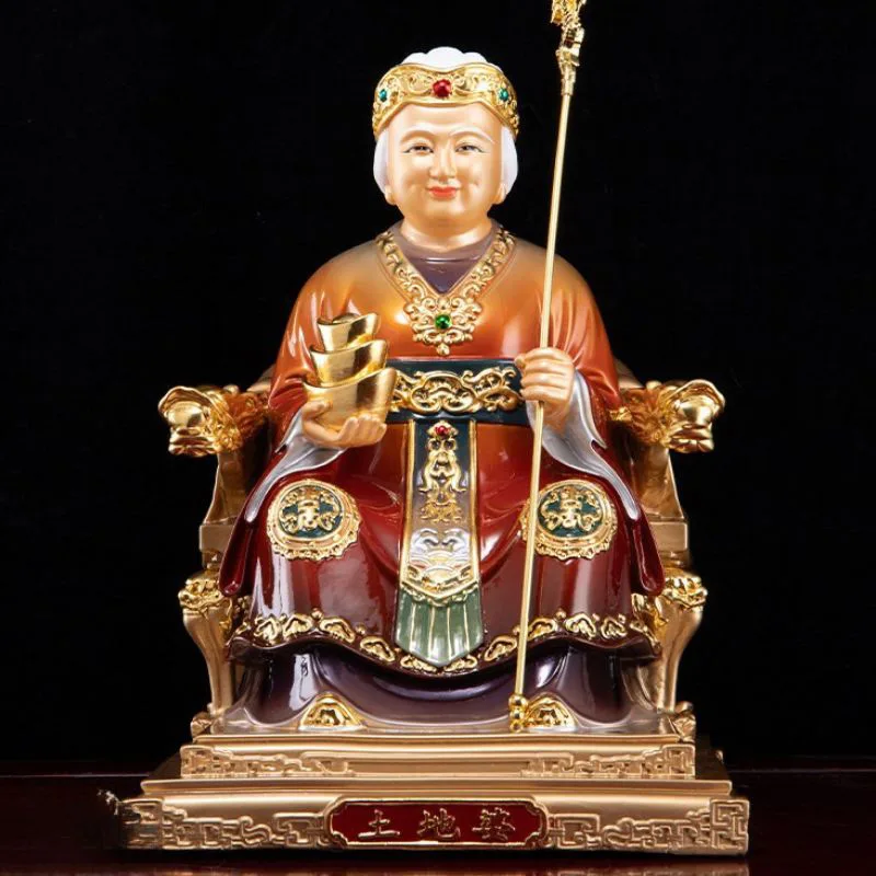 Raffinierte kaiserliche Fude-Niangniang-Statue aus Messing