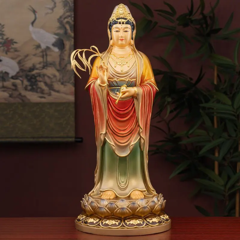 Stehende Lotus-Buddha-Guanyin-Bodhisattva-Statue