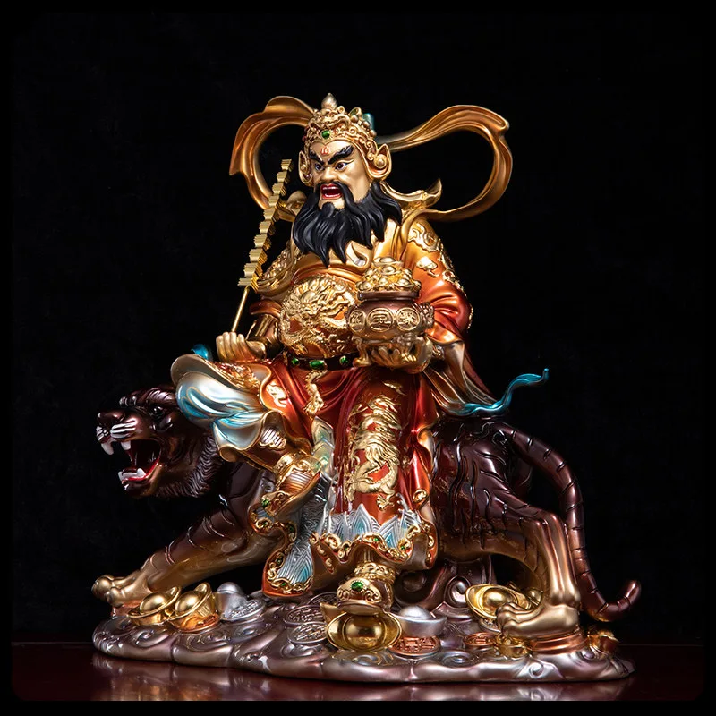 Tiger reitet Messing, kriegerische Reichtumsgottheit Zhao Gongming